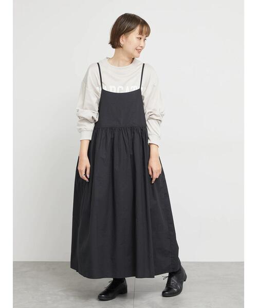 sm2rhythm（サマンサモスモスリズム）の「ギャザーキャミワンピース（ワンピース・レディース・ネイビー/ブラック/ベージュ・F）」の8枚目の写真