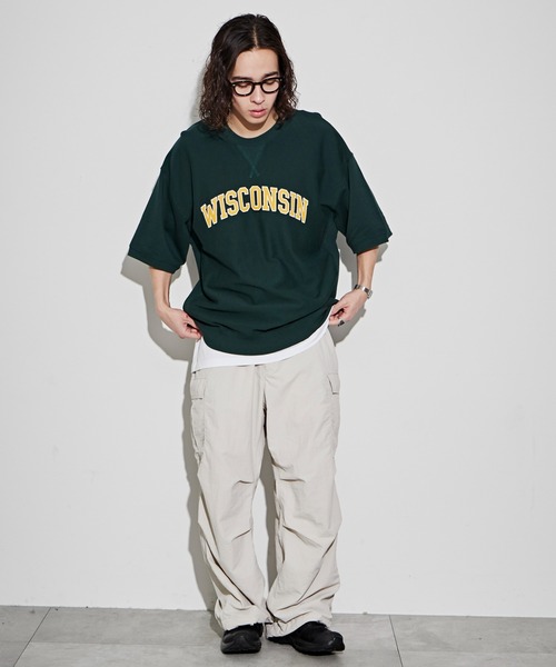 WEGO（ウィゴー）の「WEGO/グラフィックスウェットT（スウェット・メンズ・ダークグリーン/ブラック/グレー・MEDIUM/LARGE）」の16枚目の写真