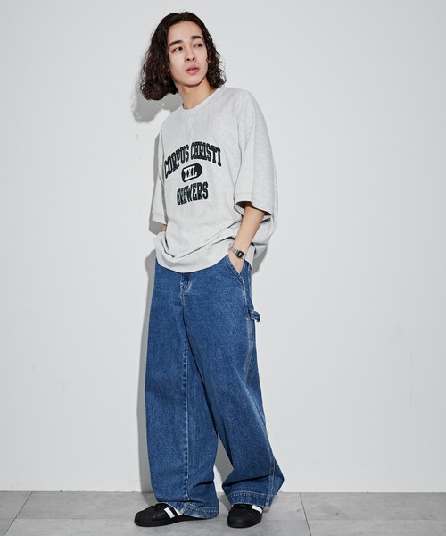 WEGO（ウィゴー）の「WEGO/グラフィックスウェットT（スウェット・メンズ・ダークグリーン/ブラック/グレー・MEDIUM/LARGE）」の5枚目の写真