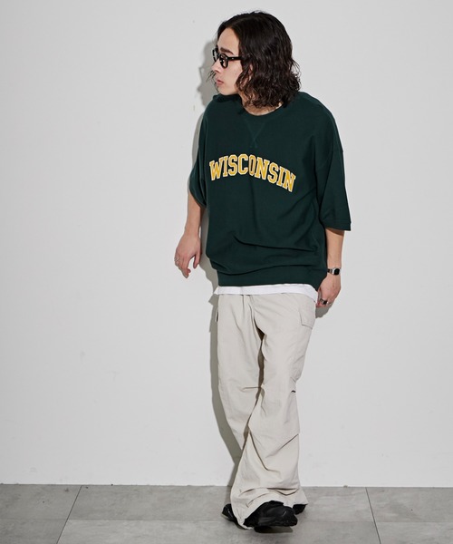 WEGO（ウィゴー）の「WEGO/グラフィックスウェットT（スウェット・メンズ・ダークグリーン/ブラック/グレー・MEDIUM/LARGE）」の8枚目の写真