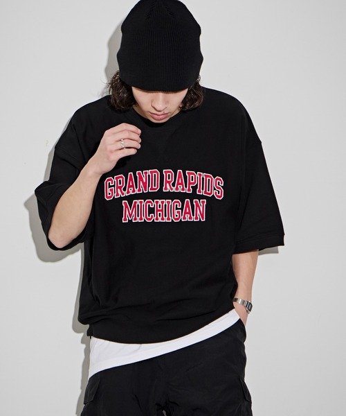 WEGO（ウィゴー）の「WEGO/グラフィックスウェットT（スウェット・メンズ・ダークグリーン/ブラック/グレー・MEDIUM/LARGE）」の9枚目の写真