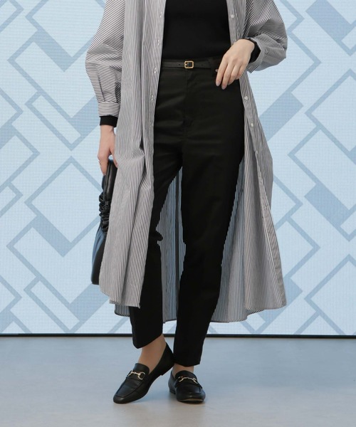 Apo(s)ture(アポスチャー)の「NORAH-002/サテンストレッチテーパードパンツ(その他パンツ・レディース・ベージュ/ネイビー/モカ/ブラック・XS/S/M/L/XL)」の11枚目の写真
