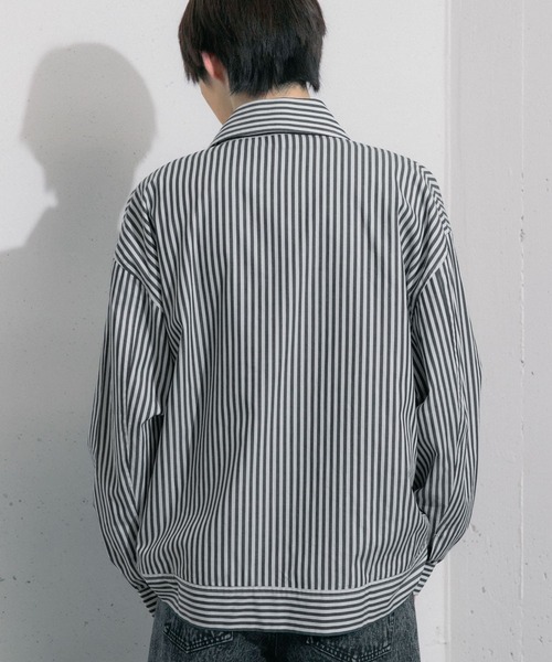 SENSE OF PLACE by URBAN RESEARCH(センスオブプレイスバイアーバンリサーチ)の「hxcyyd × SOP ストライプフラワーコサージュシャツブルゾン(UNISEX)(ブルゾン・メンズ・その他1/その他2・MEDIUM/LARGE)」の8枚目の写真