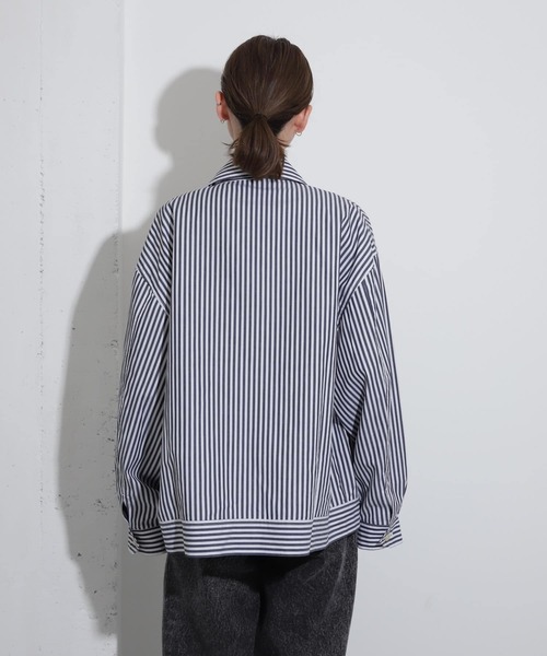 SENSE OF PLACE by URBAN RESEARCH(センスオブプレイスバイアーバンリサーチ)の「hxcyyd × SOP ストライプフラワーコサージュシャツブルゾン(UNISEX)(ブルゾン・メンズ・その他1/その他2・MEDIUM/LARGE)」の14枚目の写真