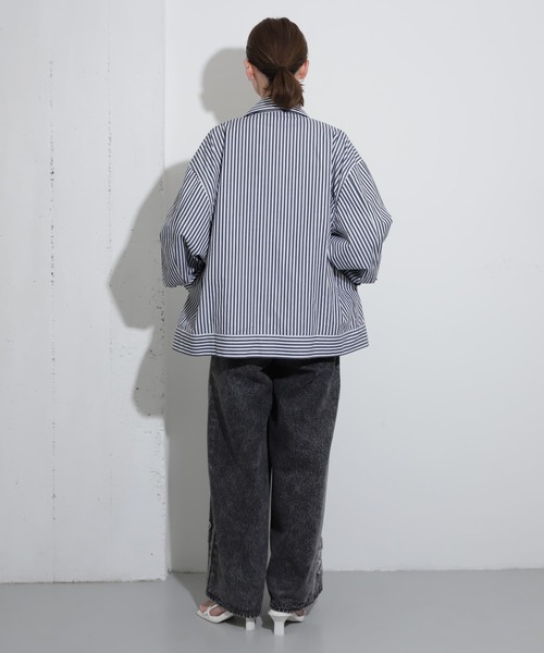 SENSE OF PLACE by URBAN RESEARCH(センスオブプレイスバイアーバンリサーチ)の「hxcyyd × SOP ストライプフラワーコサージュシャツブルゾン(UNISEX)(ブルゾン・メンズ・その他1/その他2・MEDIUM/LARGE)」の16枚目の写真