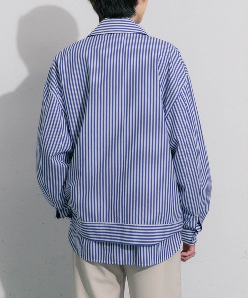 SENSE OF PLACE by URBAN RESEARCH(センスオブプレイスバイアーバンリサーチ)の「hxcyyd × SOP ストライプフラワーコサージュシャツブルゾン(UNISEX)(ブルゾン・メンズ・その他1/その他2・MEDIUM/LARGE)」の20枚目の写真