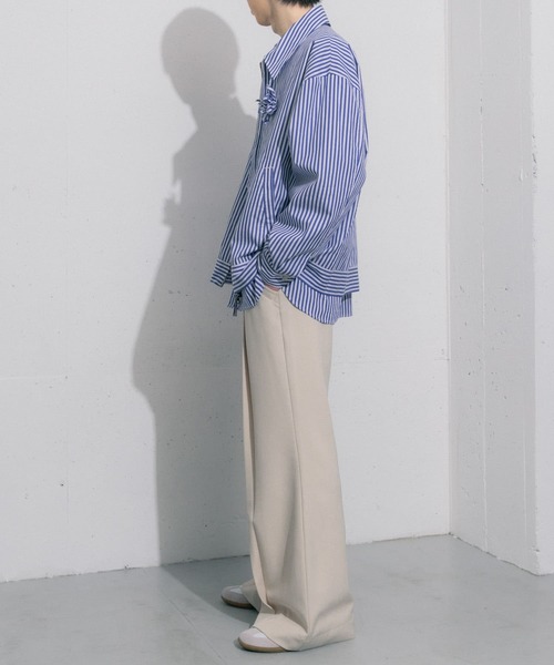 SENSE OF PLACE by URBAN RESEARCH(センスオブプレイスバイアーバンリサーチ)の「hxcyyd × SOP ストライプフラワーコサージュシャツブルゾン(UNISEX)(ブルゾン・メンズ・その他1/その他2・MEDIUM/LARGE)」の22枚目の写真
