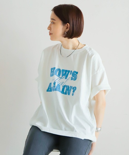 tシャツ イディオムロゴPT　ワイドTEE レディース セール】イディオムロゴPT ワイドTEE（Tシャツ/カットソー
