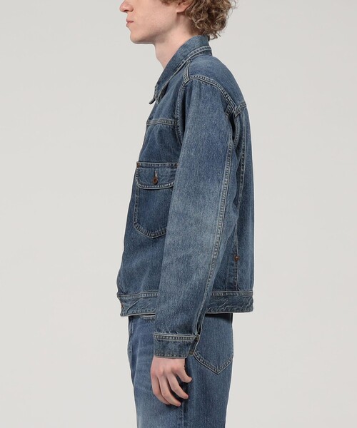 Lee(リー)の「【別注】Lee コットンカシミヤ デニムジャケット(デニムジャケット・メンズ・ダークブルー・40/38/36)」の4枚目の写真