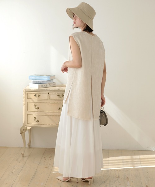 Little＆More（リトルアンドモア）の「バケットハット 綿麻 あご紐ワイヤー入折りたたみ（ハット・レディース・ベージュ/ネイビー/ブルー/ブラック・FREE）」の20枚目の写真