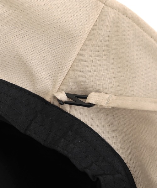 Little＆More（リトルアンドモア）の「バケットハット 綿麻 あご紐ワイヤー入折りたたみ（ハット・レディース・ベージュ/ネイビー/ブルー/ブラック・FREE）」の21枚目の写真