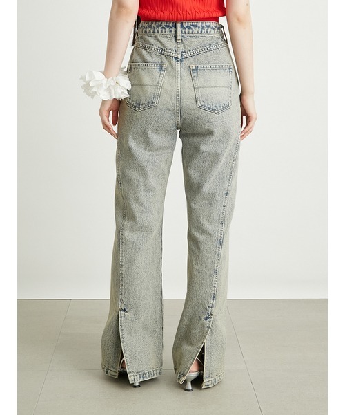 LILY BROWN（リリーブラウン）の「バックスリットフレアデニムパンツ（デニムパンツ・レディース・ライトブルー/ブラック/ブルー・0/1）」の7枚目の写真