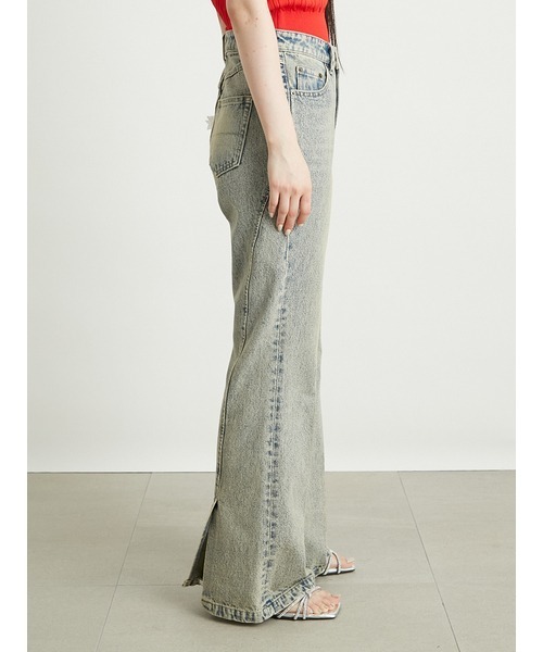 LILY BROWN（リリーブラウン）の「バックスリットフレアデニムパンツ（デニムパンツ・レディース・ライトブルー/ブラック/ブルー・0/1）」の8枚目の写真