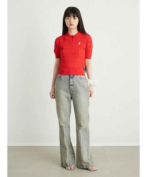 LILY BROWN（リリーブラウン）の「バックスリットフレアデニムパンツ（デニムパンツ・レディース・ライトブルー/ブラック/ブルー・0/1）」の14枚目の写真