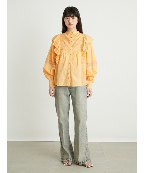 LILY BROWN（リリーブラウン）の「バックスリットフレアデニムパンツ（デニムパンツ・レディース・ライトブルー/ブラック/ブルー・0/1）」の16枚目の写真