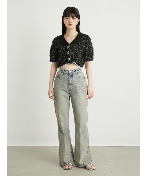 LILY BROWN（リリーブラウン）の「バックスリットフレアデニムパンツ（デニムパンツ・レディース・ライトブルー/ブラック/ブルー・0/1）」の17枚目の写真