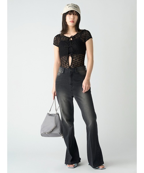 LILY BROWN（リリーブラウン）の「バックスリットフレアデニムパンツ（デニムパンツ・レディース・ライトブルー/ブラック/ブルー・0/1）」の19枚目の写真