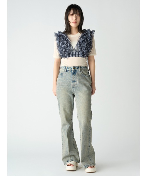 LILY BROWN（リリーブラウン）の「バックスリットフレアデニムパンツ（デニムパンツ・レディース・ライトブルー/ブラック/ブルー・0/1）」の20枚目の写真