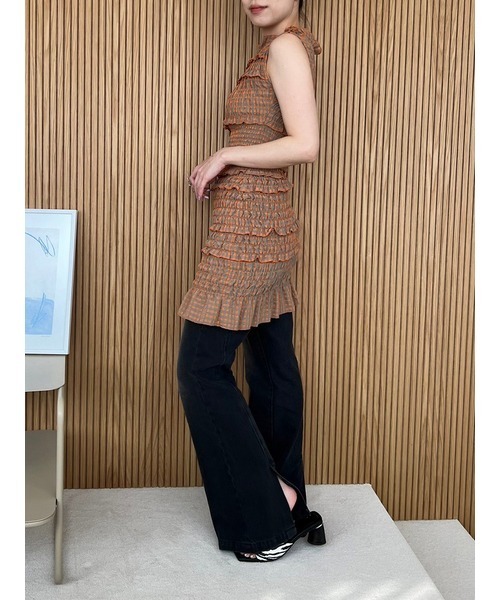 LILY BROWN（リリーブラウン）の「バックスリットフレアデニムパンツ（デニムパンツ・レディース・ライトブルー/ブラック/ブルー・0/1）」の21枚目の写真