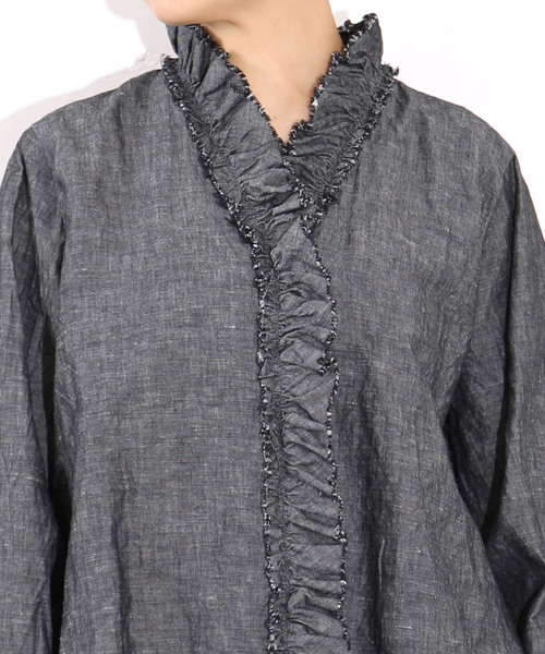 JOURNAL STANDARD LUXE(ジャーナルスタンダード ラックス)の「《追加2》CLシャンブレー フリルブラウス(シャツ/ブラウス・レディース・ホワイト・FREE)」の18枚目の写真