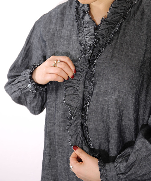 JOURNAL STANDARD luxe*シャンブレーフリルブラウス journal standard luxe｜《追加》CLシャンブレー フリルブラウス