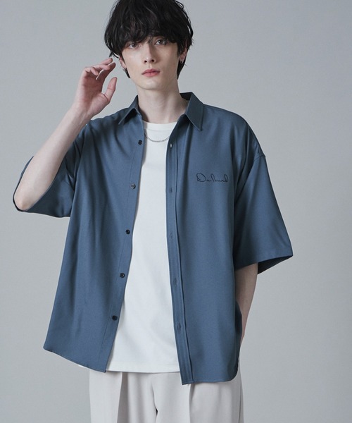 LUCY(ルーシー)の「LUCY/アムンゼンワンポイントBIGシャツ(シャツ/ブラウス・メンズ・ホワイト/サックスブルー/ブラック・LARGE/MEDIUM)」の3枚目の写真