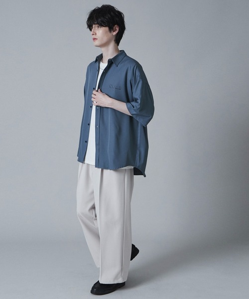 LUCY(ルーシー)の「LUCY/アムンゼンワンポイントBIGシャツ(シャツ/ブラウス・メンズ・ホワイト/サックスブルー/ブラック・LARGE/MEDIUM)」の17枚目の写真