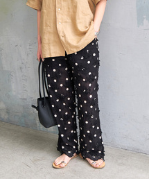 Spick & Span | crinkle crinkle crinkle 3D embroidery dot pants CC-2508(スラックス)