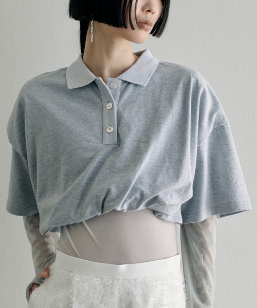 shi 美品 SORIN レイヤードライクポロシャツ SORIN（ソリン ）の「Twisted Cropped Polo Shirt（ポロシャツ）」 - WEAR