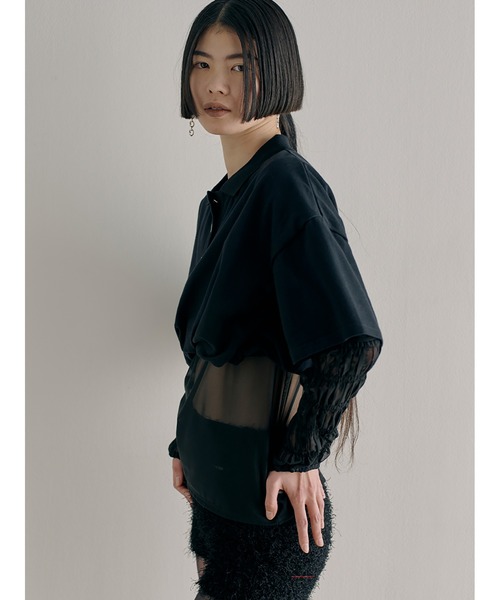 shi 美品 SORIN レイヤードライクポロシャツ SORIN（ソリン ）の「Twisted Cropped Polo Shirt（ポロシャツ）」 - WEAR