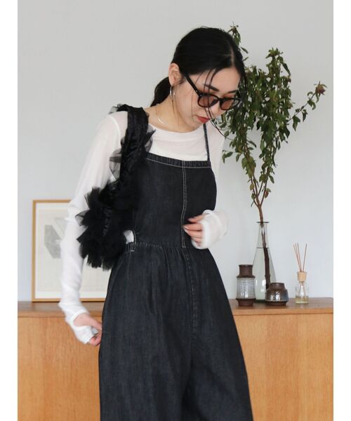 Ungrid（アングリッド）の「チュールコンビベロアショルダーバッグ（ショルダーバッグ・レディース・ブラック/アイボリー・FREE）」の18枚目の写真