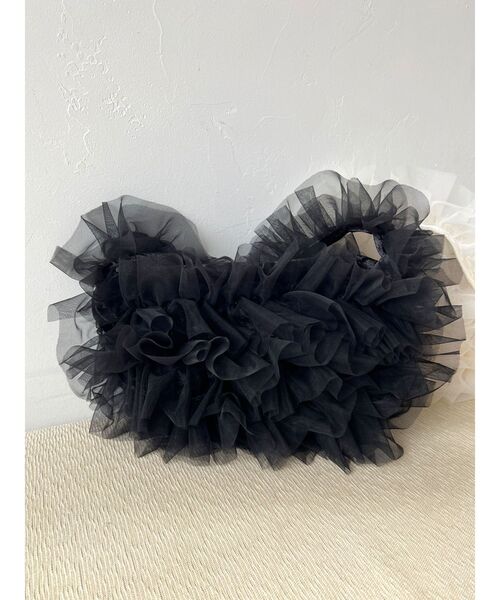 Ungrid（アングリッド）の「チュールコンビベロアショルダーバッグ（ショルダーバッグ・レディース・ブラック/アイボリー・FREE）」の21枚目の写真