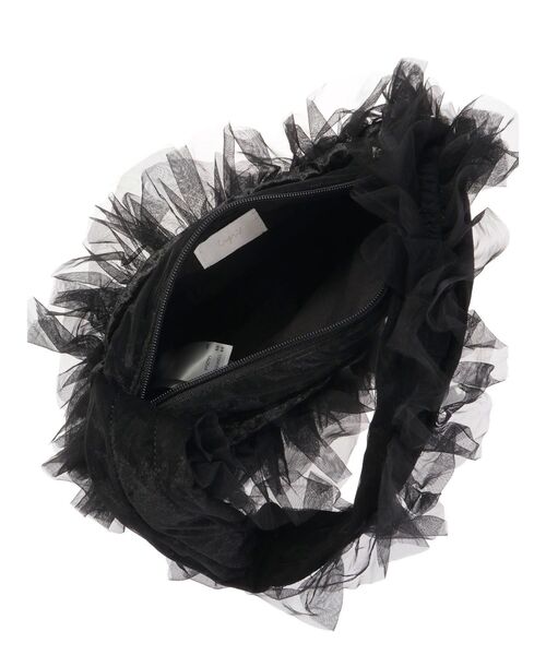 Ungrid（アングリッド）の「チュールコンビベロアショルダーバッグ（ショルダーバッグ・レディース・ブラック/アイボリー・FREE）」の6枚目の写真