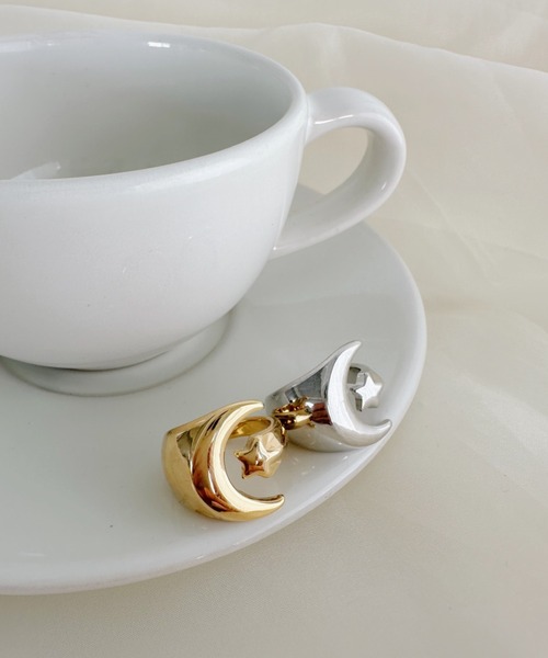 sowang（ソワン）の「ムーンモチーフ フォークリング-moon fork ring-（リング・レディース・シルバー/ゴールド・FREE）」の5枚目の写真