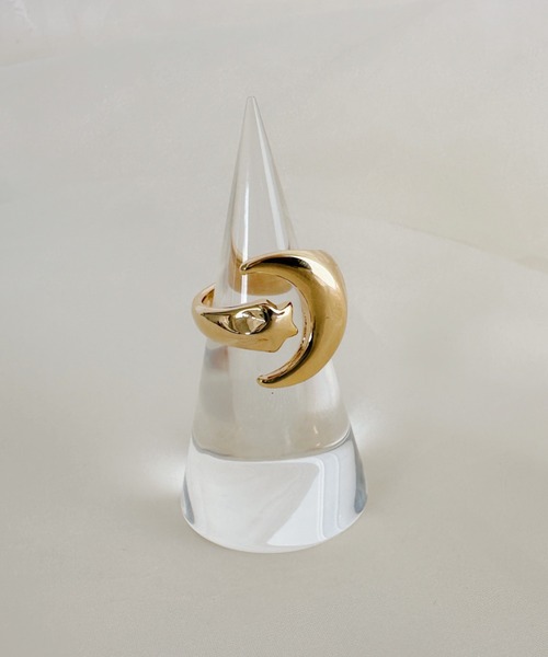 sowang（ソワン）の「ムーンモチーフ フォークリング-moon fork ring-（リング・レディース・シルバー/ゴールド・FREE）」の6枚目の写真