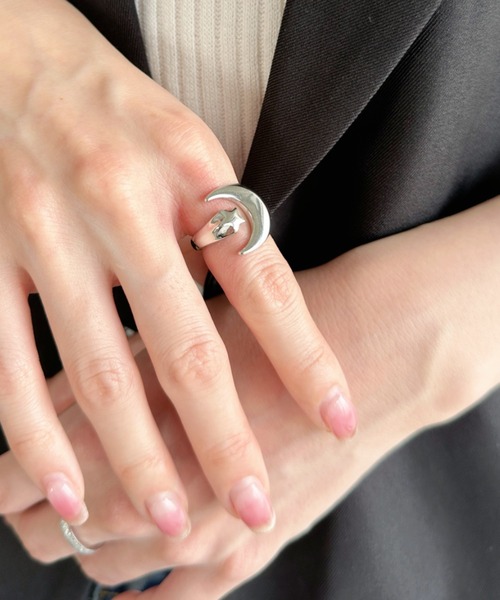 sowang（ソワン）の「ムーンモチーフ フォークリング-moon fork ring-（リング・レディース・シルバー/ゴールド・FREE）」の8枚目の写真