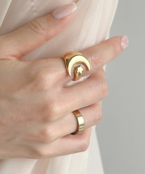 sowang（ソワン）の「ムーンモチーフ フォークリング-moon fork ring-（リング・レディース・シルバー/ゴールド・FREE）」の12枚目の写真