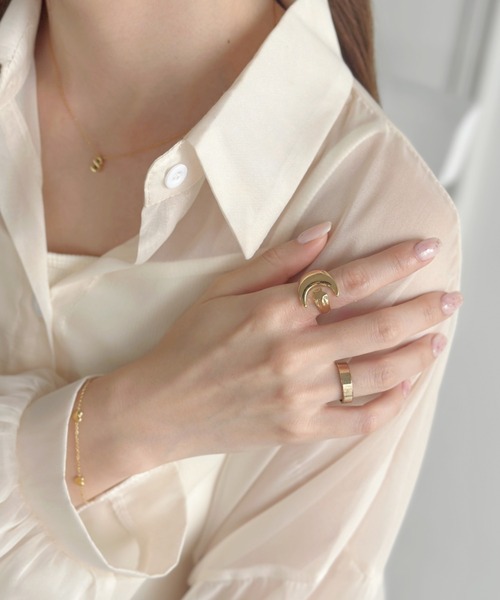 sowang（ソワン）の「ムーンモチーフ フォークリング-moon fork ring-（リング・レディース・シルバー/ゴールド・FREE）」の13枚目の写真