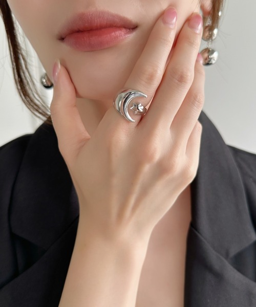 sowang（ソワン）の「ムーンモチーフ フォークリング-moon fork ring-（リング・レディース・シルバー/ゴールド・FREE）」の19枚目の写真