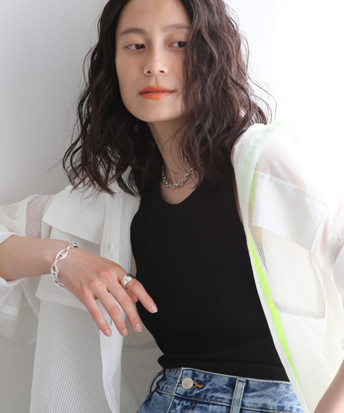 COMMRE（コムル）の「COMMRE アメスリタンク 03-02-4 OE030（タンクトップ・レディース・グレー/ピンク/レッド/グリーン/ブラウン/ホワイト/ブラック・FREE）」の15枚目の写真