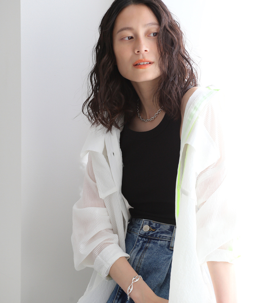 COMMRE（コムル）の「COMMRE アメスリタンク 03-02-4 OE030（タンクトップ・レディース・グレー/ピンク/レッド/グリーン/ブラウン/ホワイト/ブラック・FREE）」の16枚目の写真
