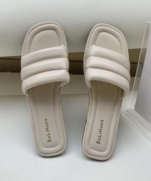 Vipoa | バルキーベルトスクエアトゥサンダル(サンダル)