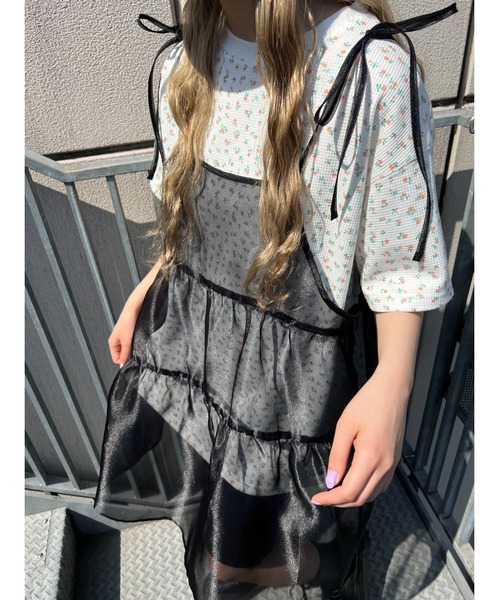 WC（ダブル シー）の「リトルフラワービッグTシャツ（Tシャツ/カットソー・レディース・サックスブルー/オレンジ/ピンク・FREE）」の17枚目の写真