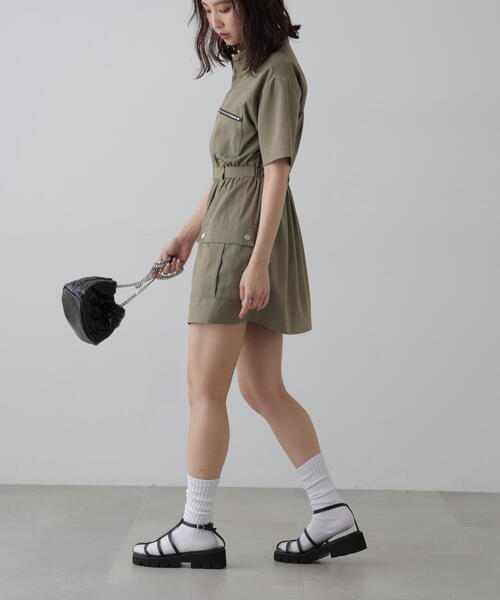 ホワイトファーオフショルダーワンピース – Belchic
