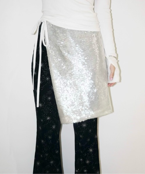 セール】spangle wrap SK / スパンコールラップミニスカート