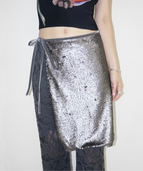 muguet spangle mini skirt スパンコール　ミニスカート muguet spangle mini skirt スパンコール ミニスカート - メルカリ