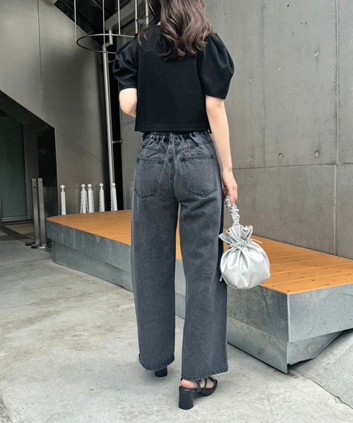 one after another NICE CLAUP（ワンアフターアナザーナイスクラップ）の「ローズチョーカーセットカットアンサンブル（アンサンブル・レディース・チャコールグレー/ブラック/アイボリー・FREE）」の7枚目の写真