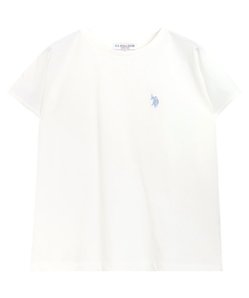 U.S. POLO ASSN.（ユーエスポロアッスン）の「U.S. POLO ASSN. フレンチTシャツ（Tシャツ/カットソー・レディース・ホワイト系その他/ネイビー/オフホワイト/グレイッシュベージュ・M/L/S/3L/LL）」の10枚目の写真