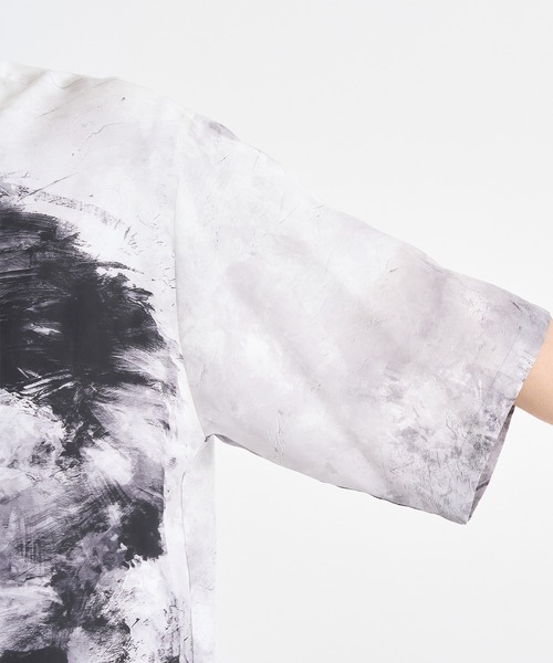 TAAKK（ターク）の「【TAAKK/ターク】別注シルクドローイングショートスリーブシャツ（シャツ/ブラウス・メンズ・ホワイト/ブラック・1/2/3）」の15枚目の写真