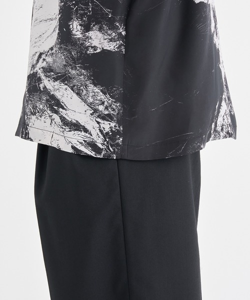 TAAKK（ターク）の「【TAAKK/ターク】別注シルクドローイングショートスリーブシャツ（シャツ/ブラウス・メンズ・ホワイト/ブラック・1/2/3）」の6枚目の写真